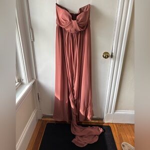 BIRDY GREY | Grace Convertible Dress | Chiffon Dusty Rose | Size Large